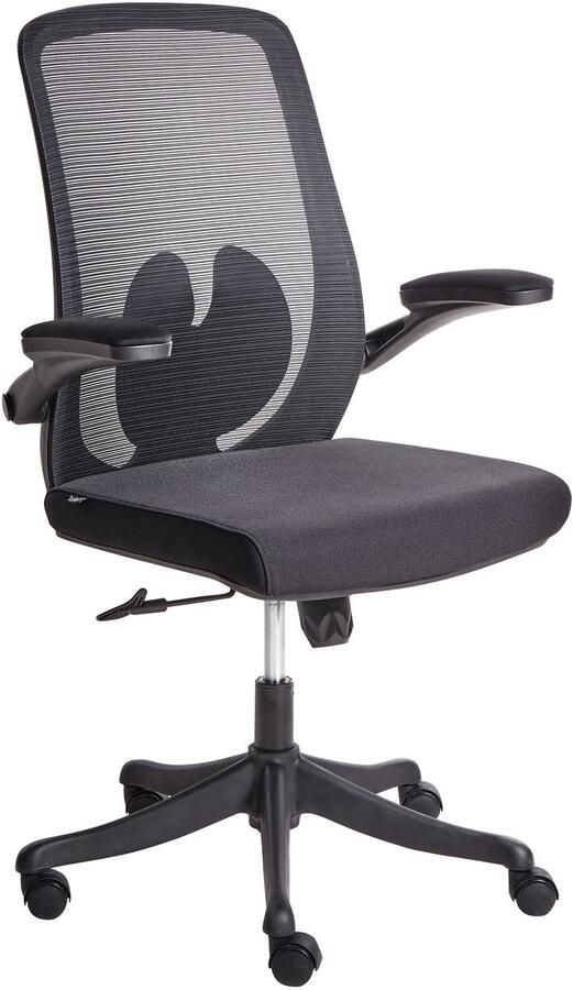 Beliani Bureaustoel Draaibaar OVERLORD Stof Zwart