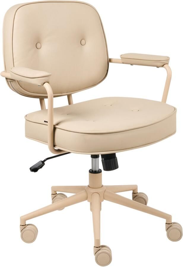 Beliani PARAMUS Bureaustoel Beige Kunstleer