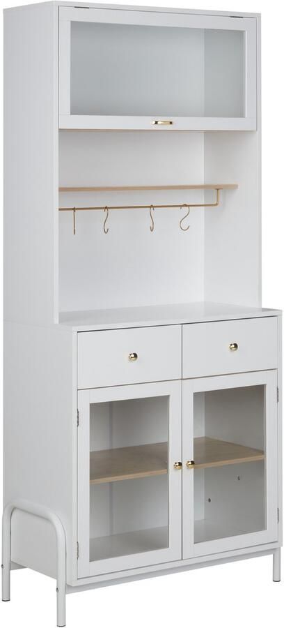 Beliani PARLIN Vitrinekast Wit Hout