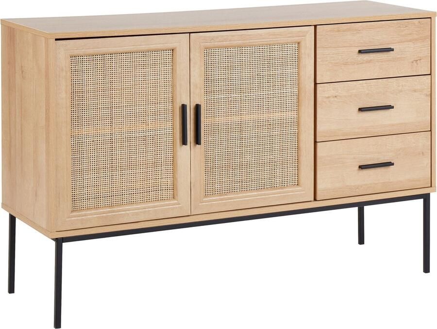 Beliani PASCO Commode 3-lades Lichte houtkleur Rotan