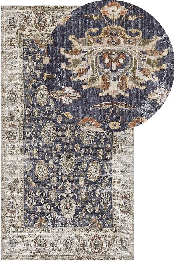 Beliani PELITLI Laagpolig vloerkleed Multicolor 80 x 150 cm Polyester - Foto 2