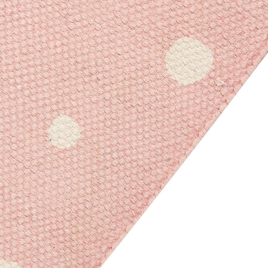 Beliani Vloerkleed pinguïn katoen roze 80 x 150 cm PENGKOL