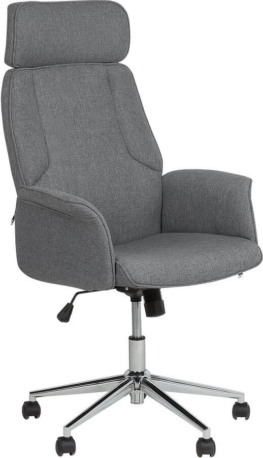 Beliani PILOT Bureaustoel-Zilver-Polyester - Foto 2