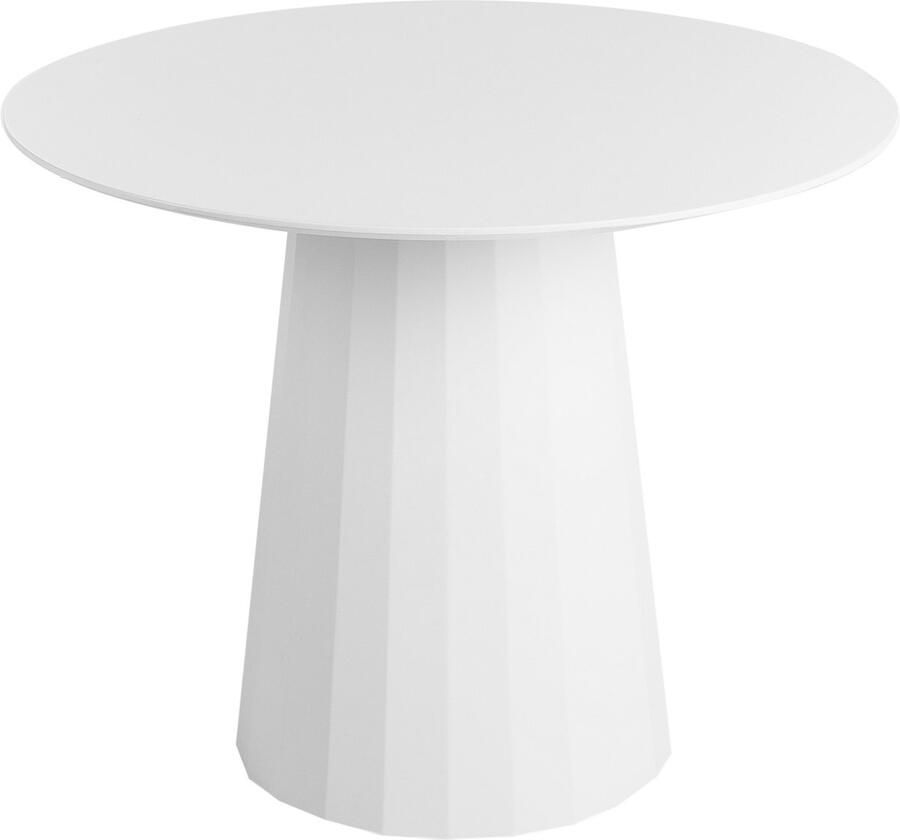 Beliani Eettafel PLATO Wit 100 cm 100 cm Metaal