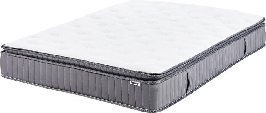 Beliani Pocketveringmatras met gel en traagschuim PLEASANT Hard 140 x 200 cm