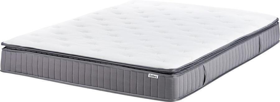 Beliani Pocketveringmatras met gel en traagschuim PLEASANT Middelhard 180 x 200 cm