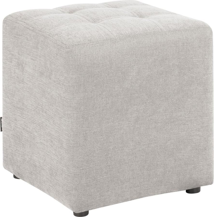 Beliani KANSAS Voetenbank Lichtgrijs 38 cm Polyester