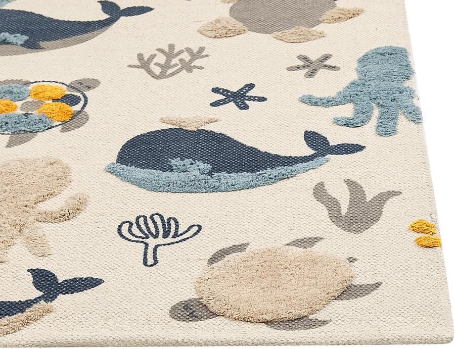 Beliani Vloerkleed katoen meerkleurig 80 x 150 cm PORSEA