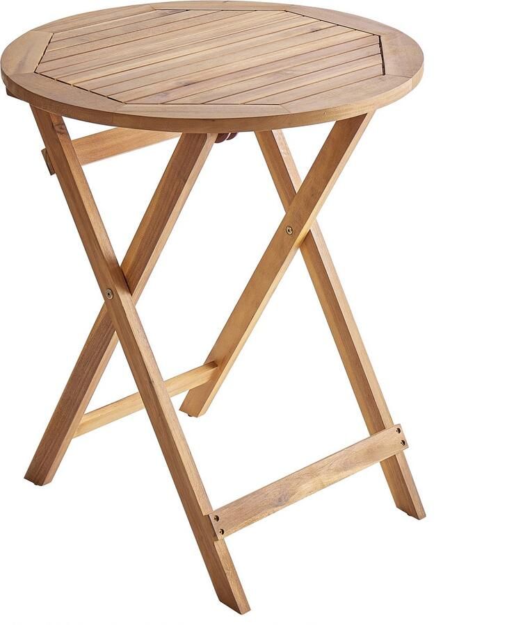 Beliani PROSSEDI Bistrotafel Lichthout Acaciahout