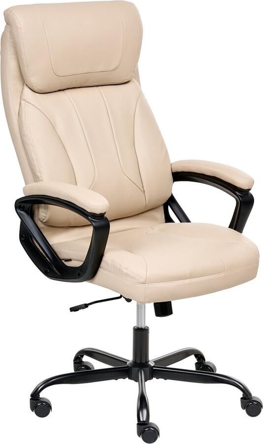 Beliani Directeursstoel PROUD Kunstleer Beige