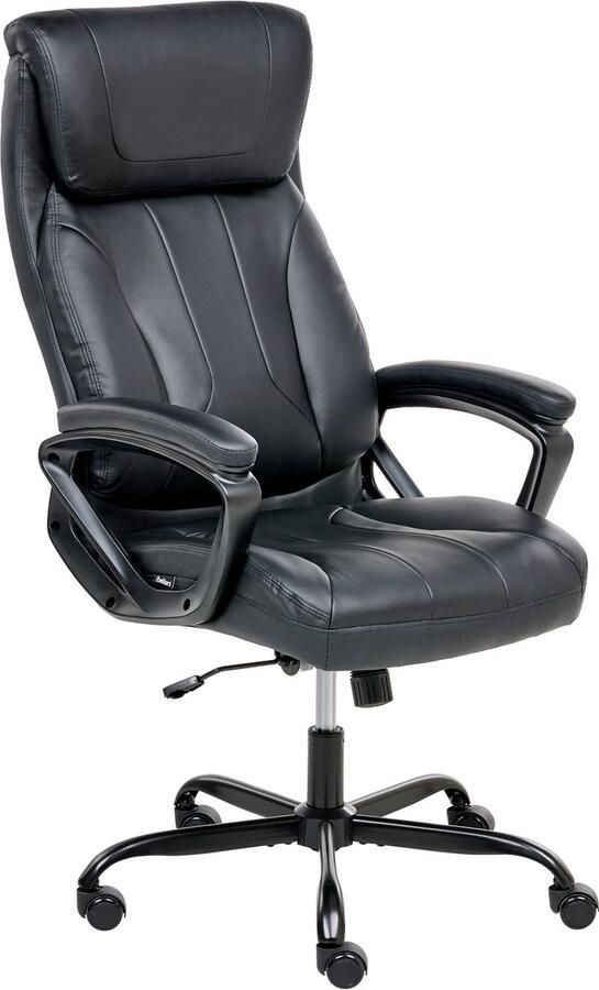 Beliani Directeursstoel PROUD Kunstleer Zwart