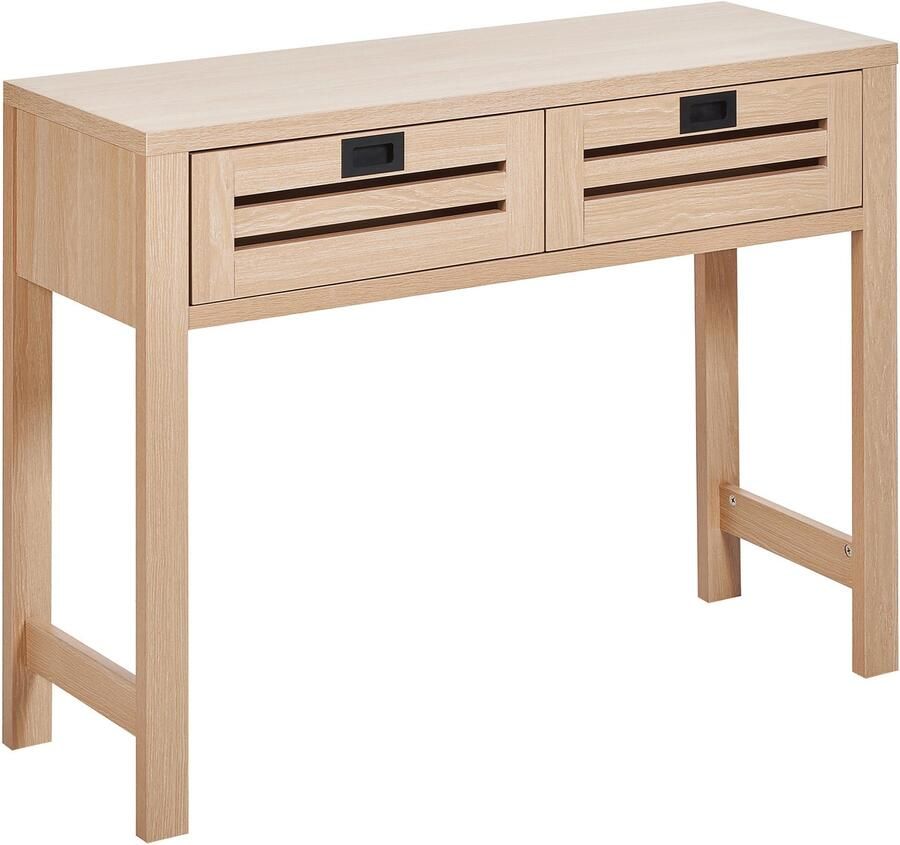 Beliani RANDA Consoletafel-Lichte houtkleur-Vezelplaat