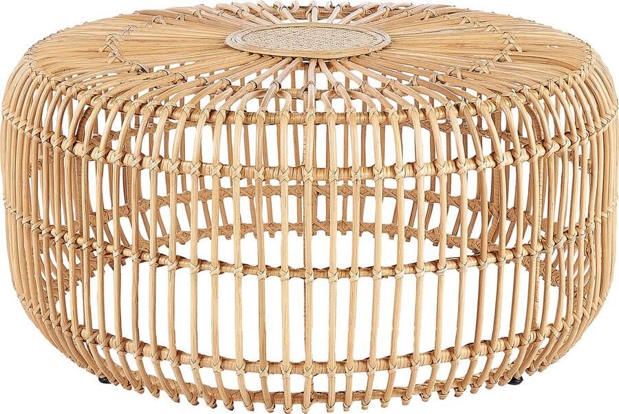 Beliani RANDAZZO Salontafel Beige Rotan