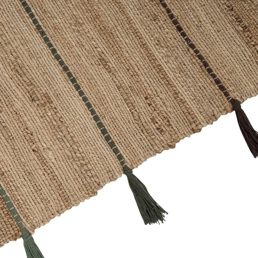 Beliani RAUTA Laagpolig vloerkleed Beige 140 x 200 cm Jute