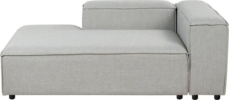 Beliani ARDAL Chaise longue Lichtgrijs Rechtszijdig Polyester