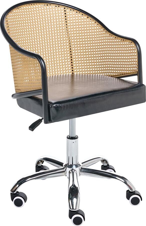 Beliani REDDING Bureaustoel Zwart Kunstleer