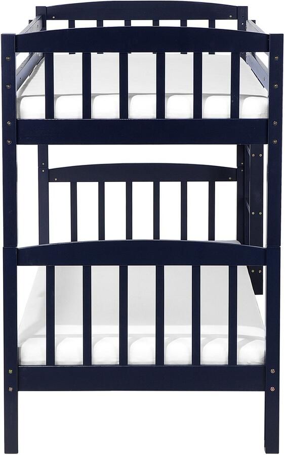 Beliani Hoogslaper Dennenhout REVIN 90 x 200 cm Marineblauw