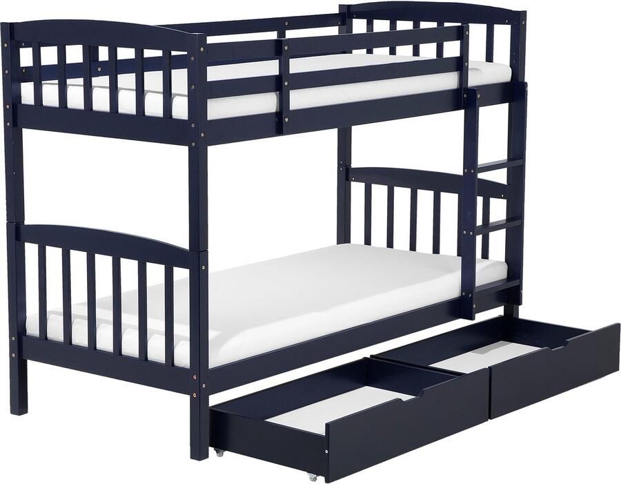 Beliani -REVIN -Stapelbed met opbergruimte-Blauw-90 x 200 cm-Dennenhout - Foto 2