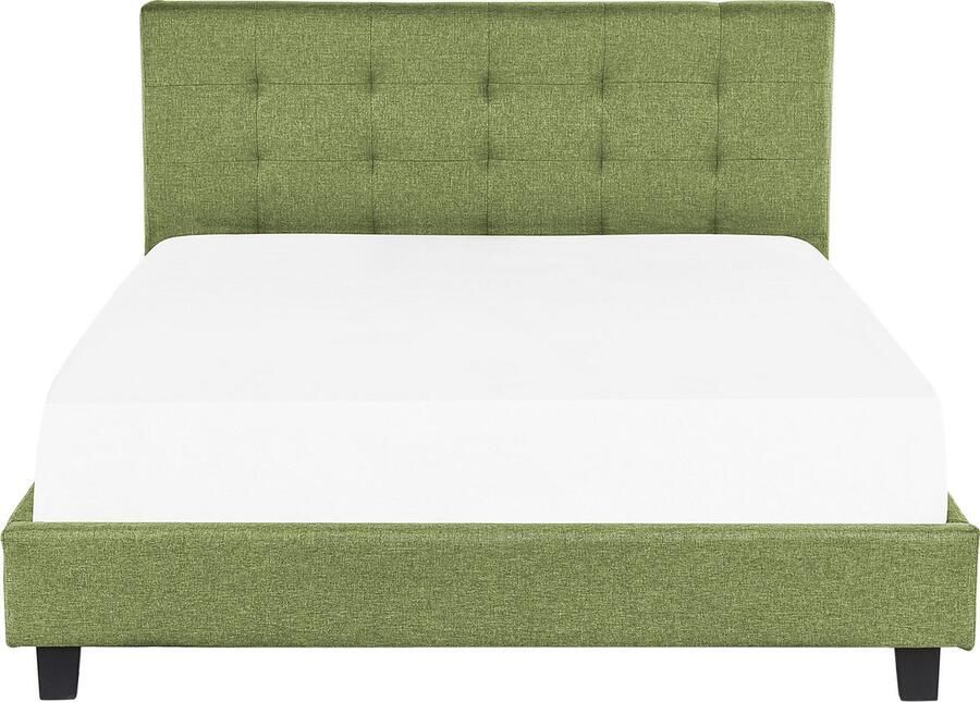 Beliani ROCHELLE Tweepersoonsbed Groen 180 x 200 cm Polyester