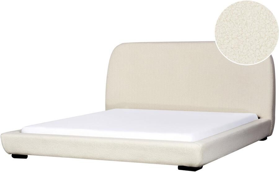 Beliani ROISEL Waterbed Crème 180 x 200 cm Bouclé