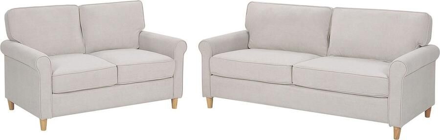 Beliani RONNEBY Bankenset Beige Fluweel