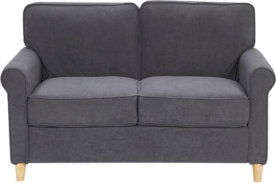 Beliani RONNEBY Tweezitsbank-Lichte houtkleur-Fluweel - Foto 2