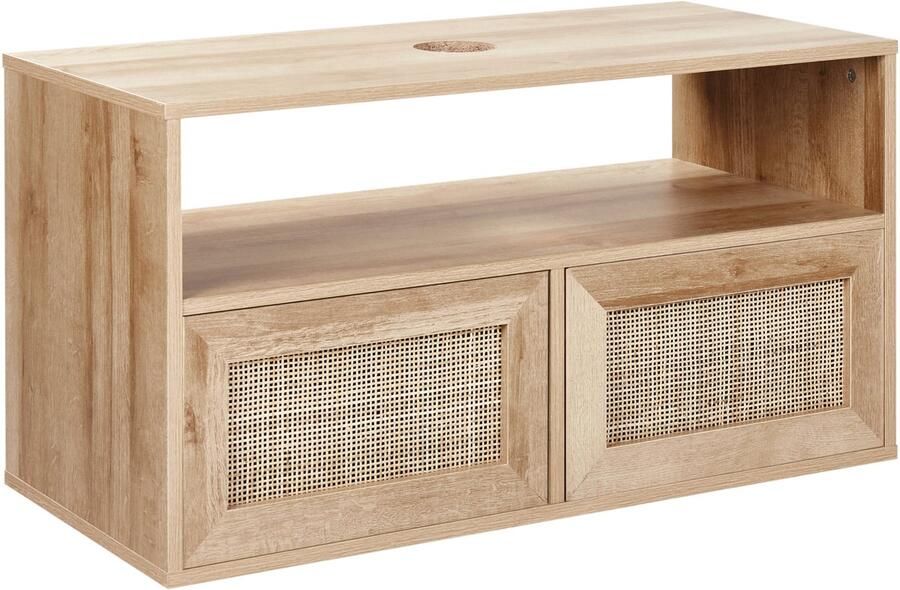 Beliani ROSELL Hangende wastafelkast Lichthout 86 x 45 cm Vezelplaat