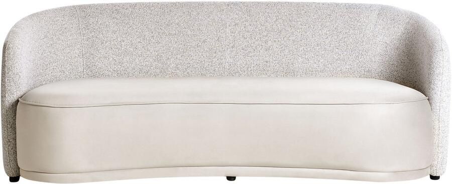 Beliani ROSET Driezitsbank Lichtbeige Stof - Foto 2