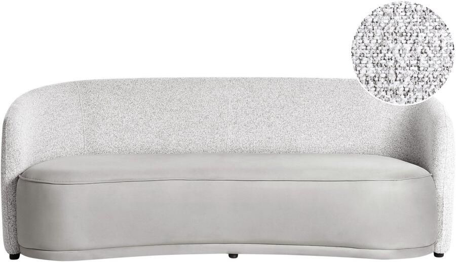 Beliani Slaapbank 3-zits stof grijs ROSET