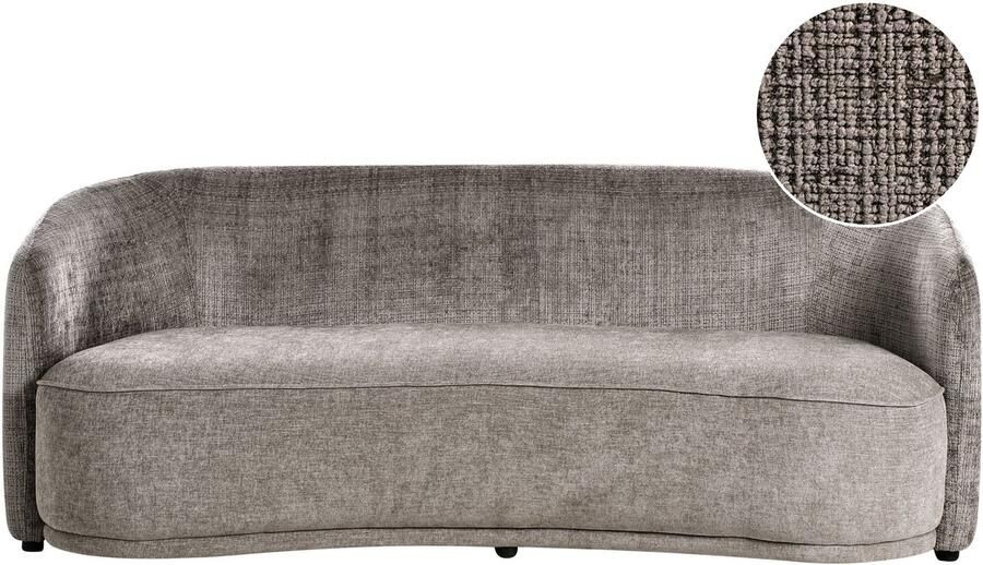 Beliani Slaapbank 3-zits stof bruin ROSET