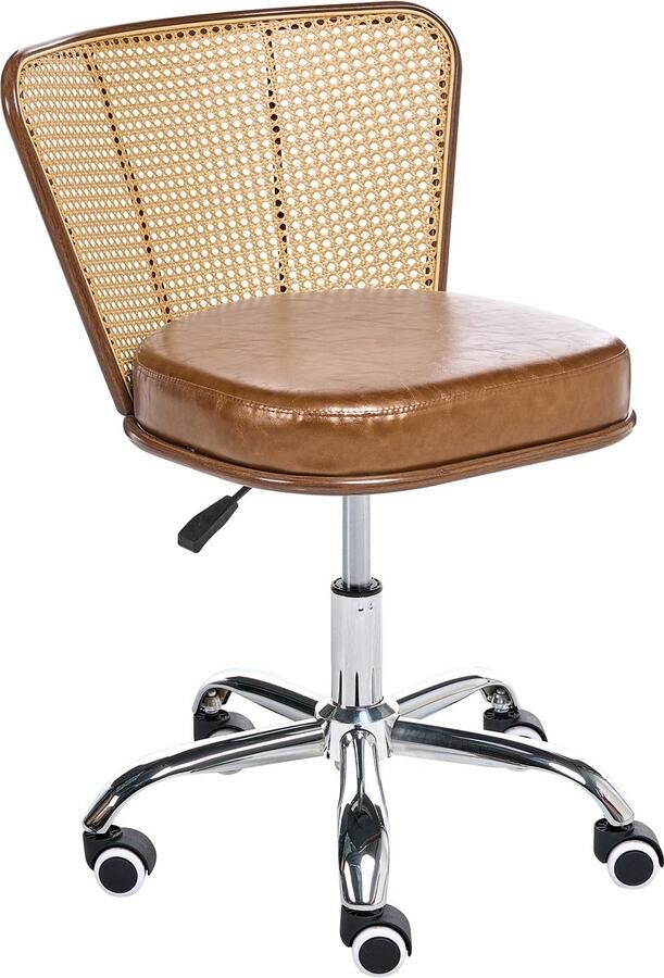 Beliani ROSWELL Bureaustoel Bruin Kunstleer