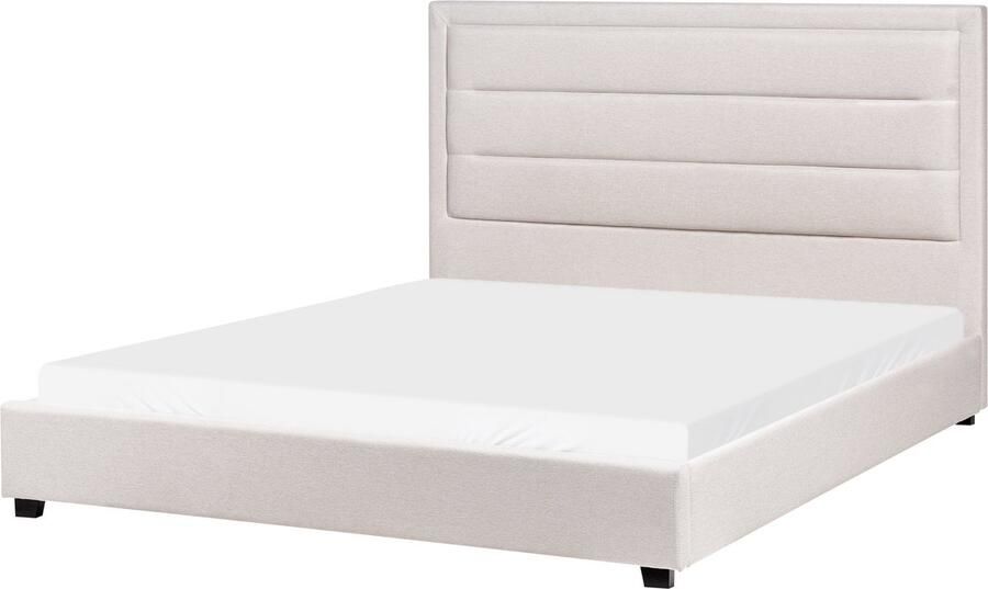 Beliani ROUEN Waterbed Lichtbeige 160 x 200 cm Polyester