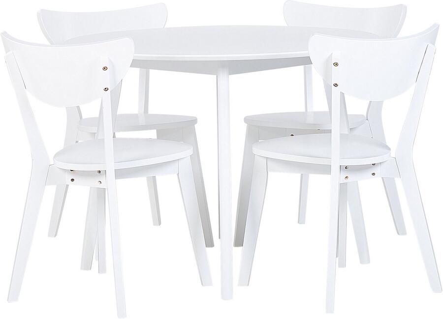 Beliani ROXBY Eetkamerset voor 4 personen 100x100x75