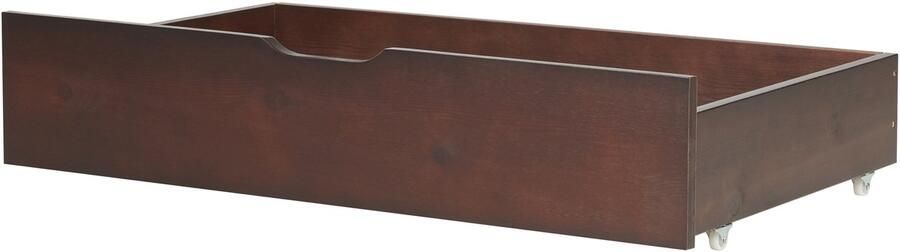 Beliani Set van 2 bed opberglades Dennenhout RUMILLY Donkerbruin