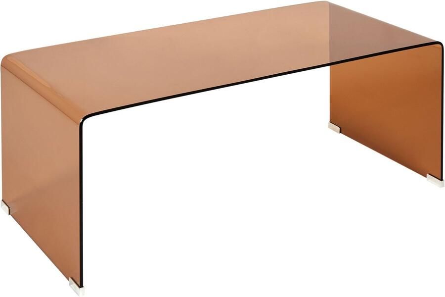 Beliani Salontafel KENDALL Veiligheidsglas Bruin