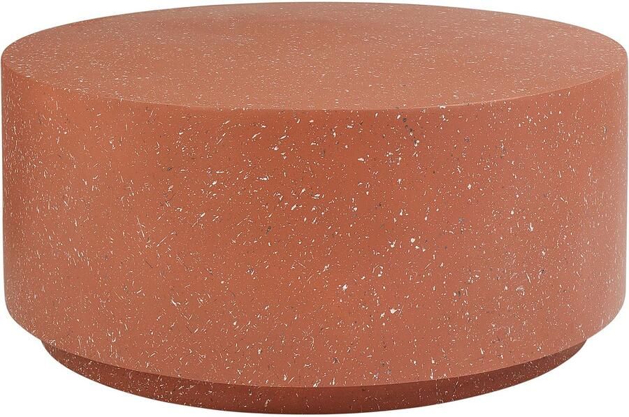 Beliani TREZZO Salontafel Rood Terrazzo effect Lichtbeton
