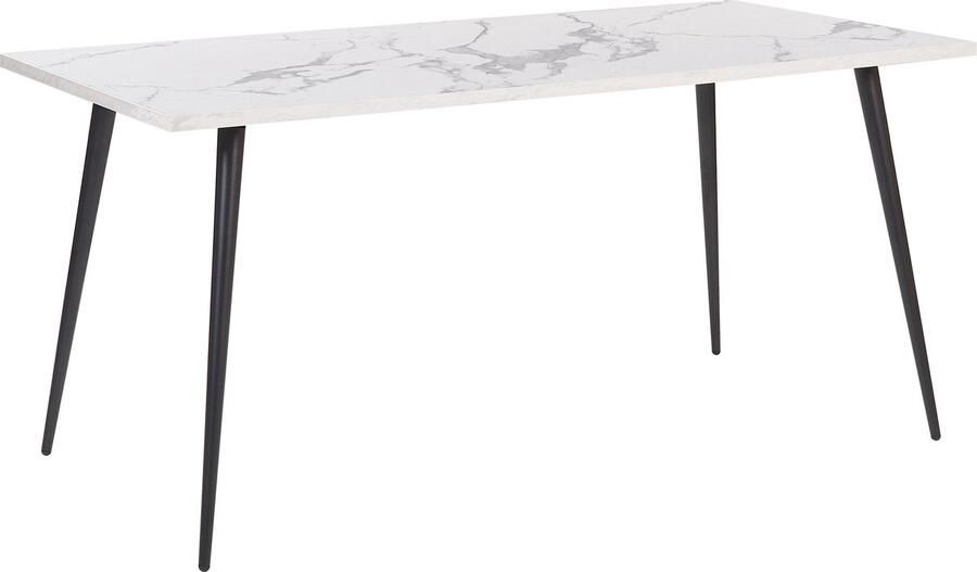 Beliani SANTIAGO Eettafel Wit 80 x 160 cm Vezelplaat