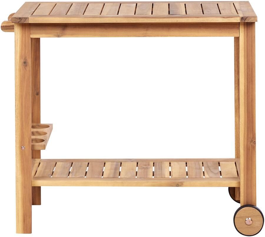 Beliani SASSARI II Bijzettafel-Lichte houtkleur-FSC gecertificeerd acaciahout