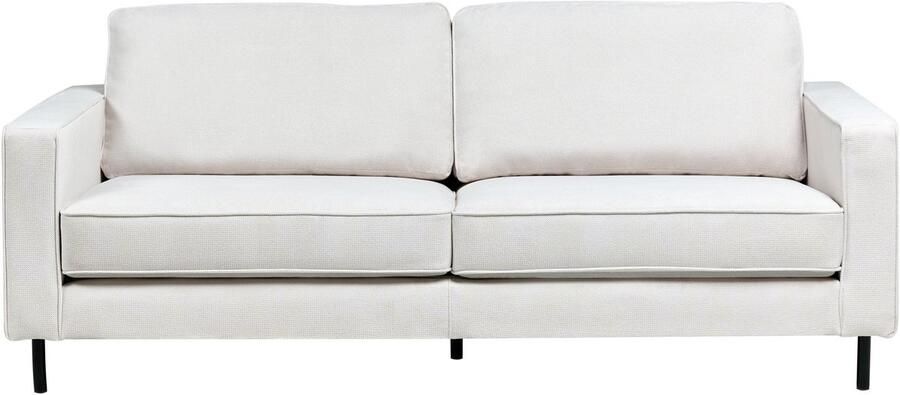 Beliani Bank SAVALEN Stof Gebroken wit 3-zitter