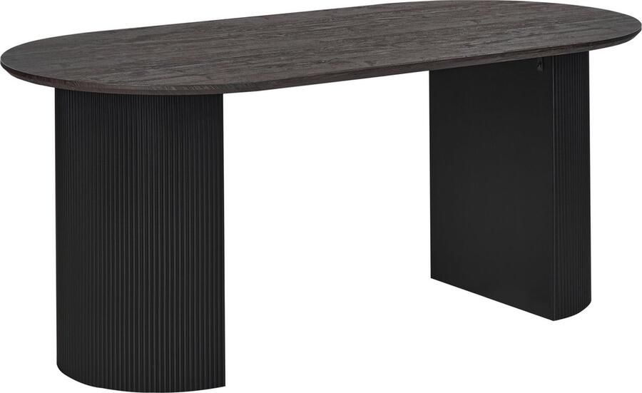 Beliani SAVORY Eettafel Zwart 180 x 90 cm MDF