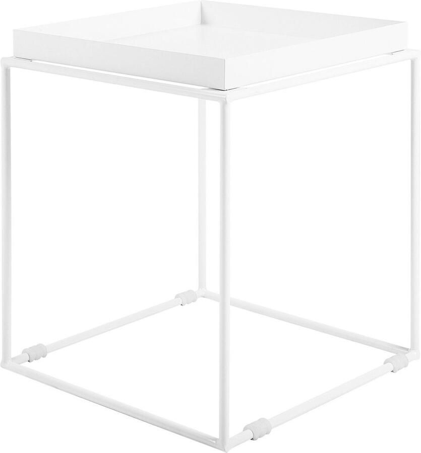 Beliani Bijzettafel SAXON Metaal Wit