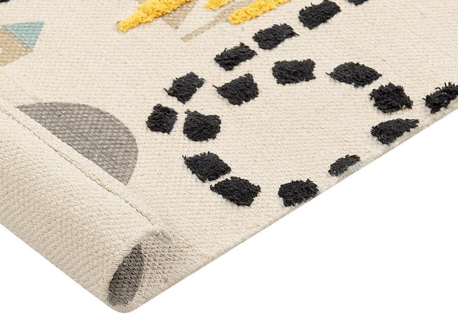 Beliani Vloerkleed katoen meerkleurig 80 x 150 cm SAZAK