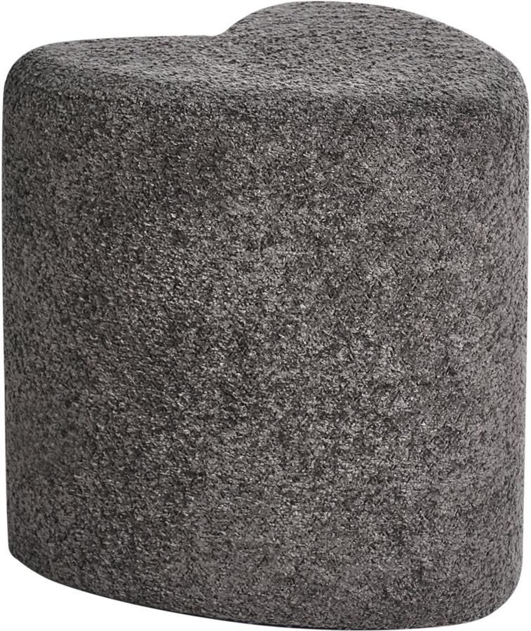 Beliani SCOTIA Poef Donkergrijs Chenille