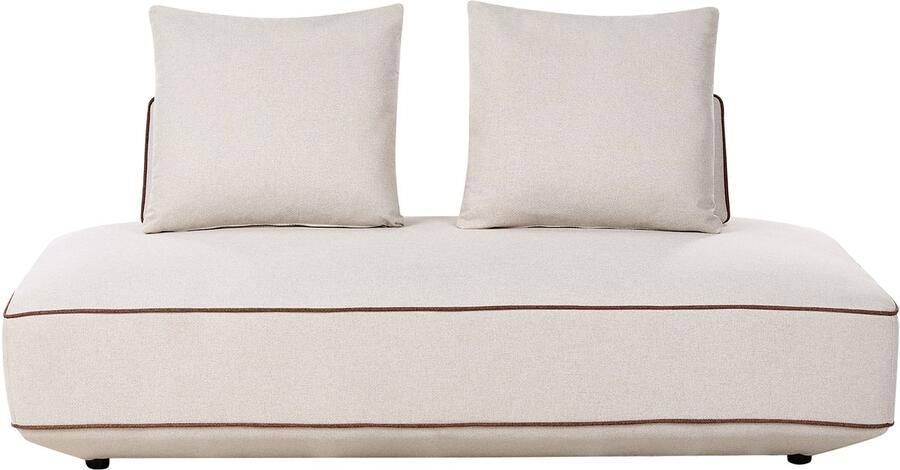 Beliani SEILLANS Chaise longue Beige Polyester