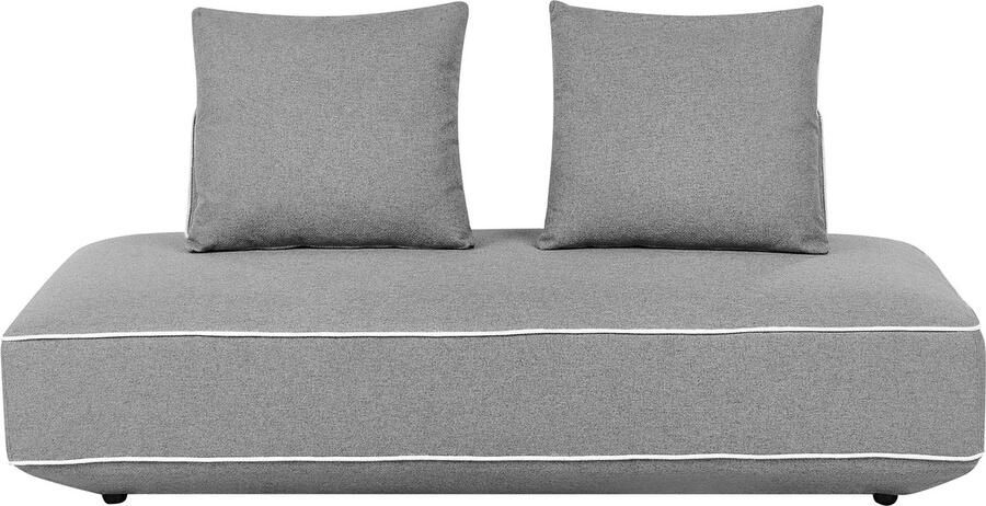 Beliani SEILLANS Chaise longue Donkergrijs Polyester