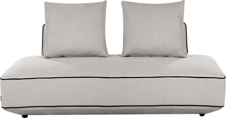 Beliani SEILLANS Chaise longue Lichtgrijs Polyester