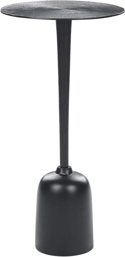 Beliani SELWYN Bijzettafel Zwart Aluminium