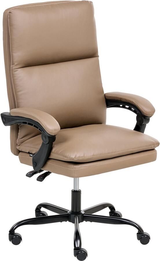 Beliani Directeursstoel SERENE Kunstleer Bruin