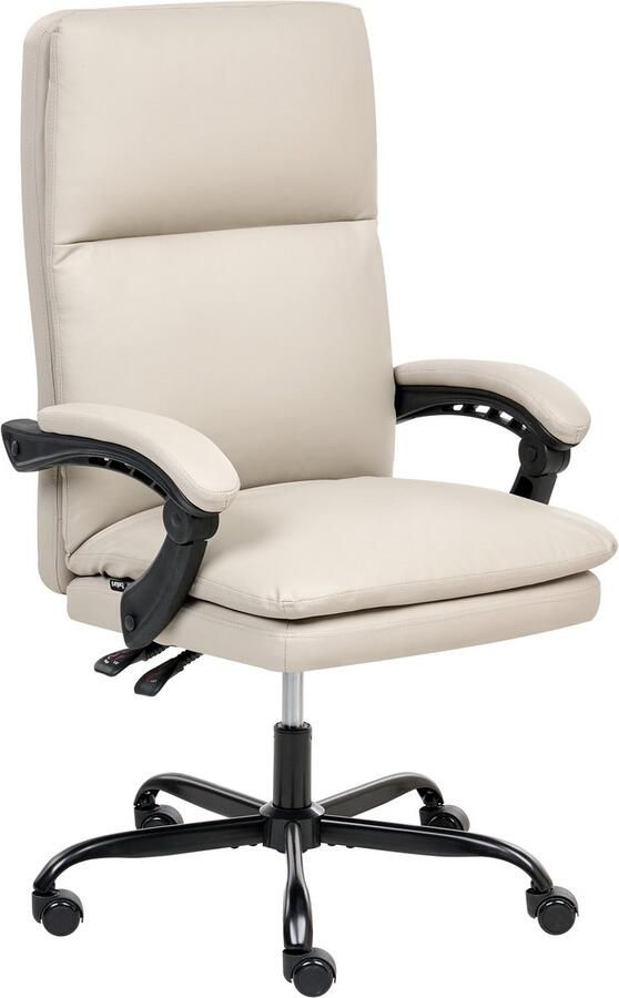 Beliani Directeursstoel SERENE Kunstleer Lichtbeige