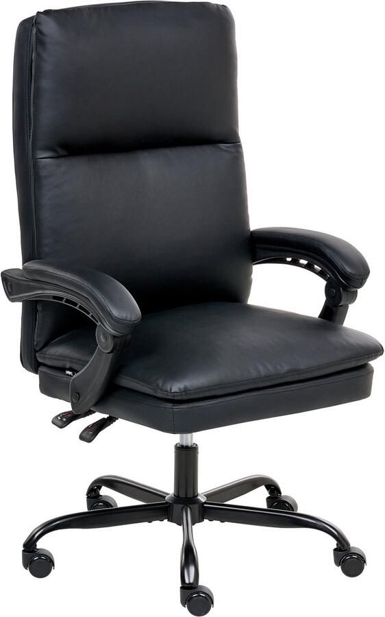 Beliani Directeursstoel SERENE Kunstleer Zwart
